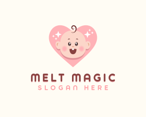 Cute Baby Heart logo design