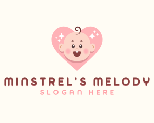 Cute Baby Heart logo design