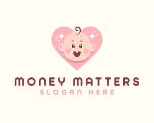 Cute Baby Heart logo design