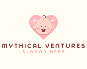 Cute Baby Heart logo design