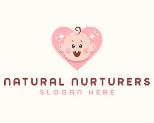 Cute Baby Heart logo design