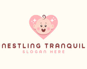 Cute Baby Heart logo design