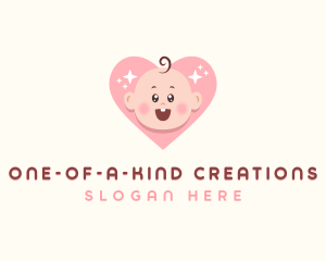 Cute Baby Heart logo design