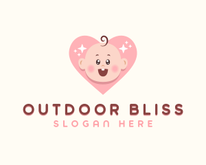 Cute Baby Heart logo design