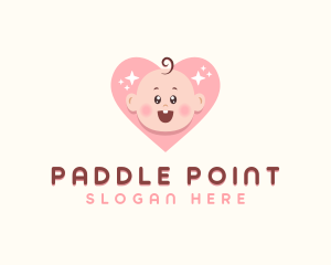 Cute Baby Heart logo design