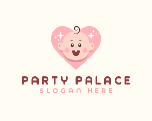 Cute Baby Heart logo design