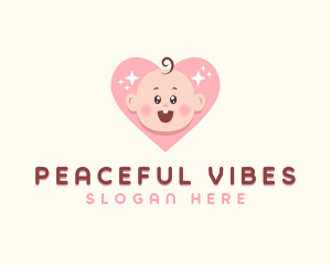 Cute Baby Heart logo design