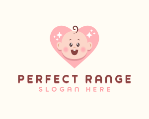 Cute Baby Heart logo design