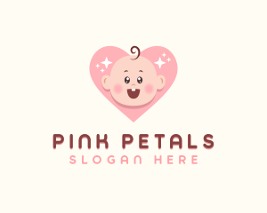 Cute Baby Heart logo design