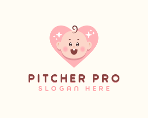 Cute Baby Heart logo design