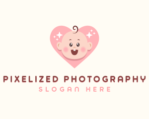 Cute Baby Heart logo design