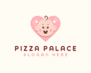 Cute Baby Heart logo design