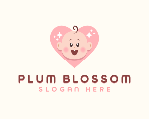 Cute Baby Heart logo design