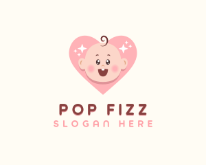 Cute Baby Heart logo design