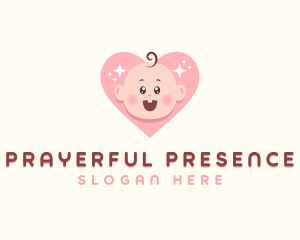 Cute Baby Heart logo design