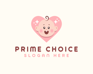 Cute Baby Heart logo design