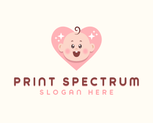 Cute Baby Heart logo design