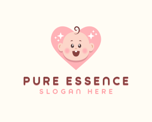 Cute Baby Heart logo design