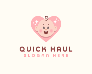 Cute Baby Heart logo design