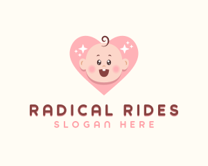 Cute Baby Heart logo design