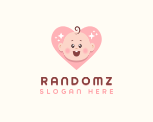 Cute Baby Heart logo design