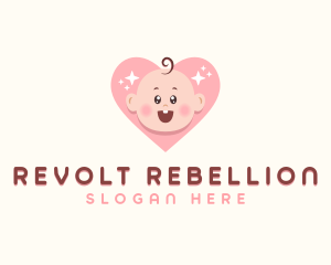 Cute Baby Heart logo design