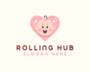 Cute Baby Heart logo design