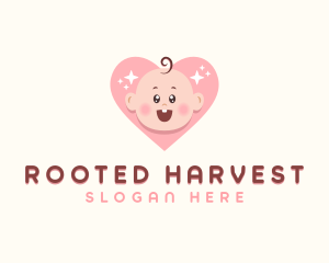 Cute Baby Heart logo design