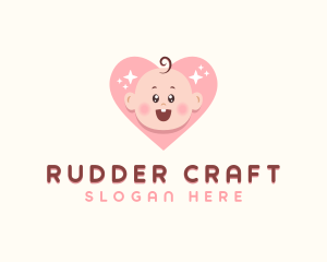 Cute Baby Heart logo design