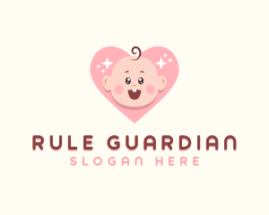 Cute Baby Heart logo design