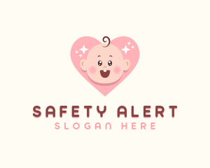 Cute Baby Heart logo design