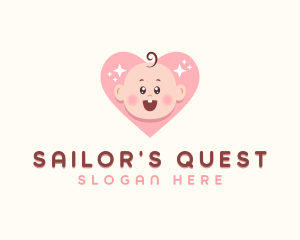 Cute Baby Heart logo design