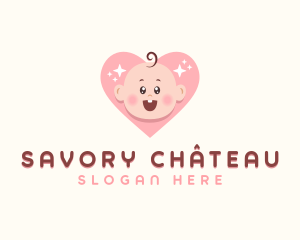 Cute Baby Heart logo design