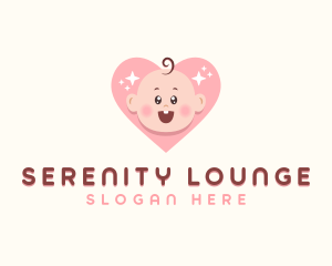 Cute Baby Heart logo design