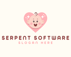 Cute Baby Heart logo design