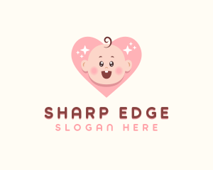 Cute Baby Heart logo design