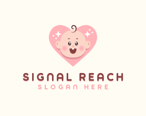 Cute Baby Heart logo design