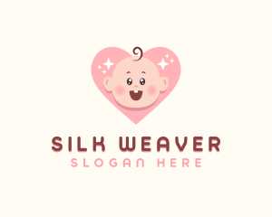 Cute Baby Heart logo design