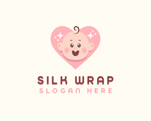 Cute Baby Heart logo design