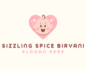 Cute Baby Heart logo design