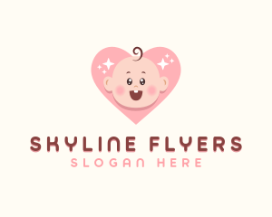 Cute Baby Heart logo design