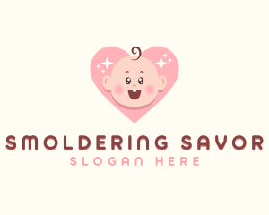 Cute Baby Heart logo design