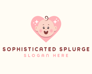 Cute Baby Heart logo design