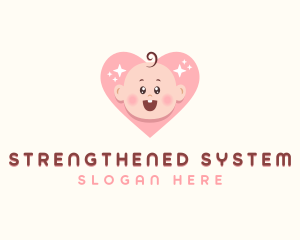 Cute Baby Heart logo design