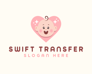 Cute Baby Heart logo design