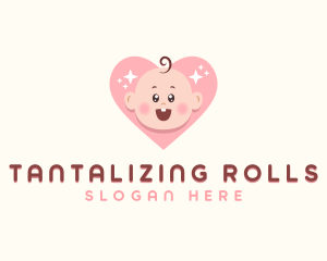 Cute Baby Heart logo design