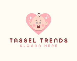 Cute Baby Heart logo design