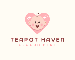 Cute Baby Heart logo design