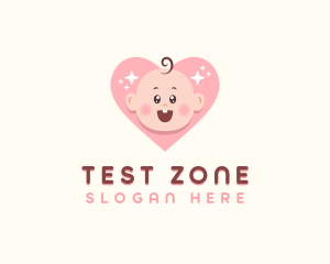 Cute Baby Heart logo design