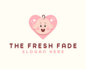 Cute Baby Heart logo design